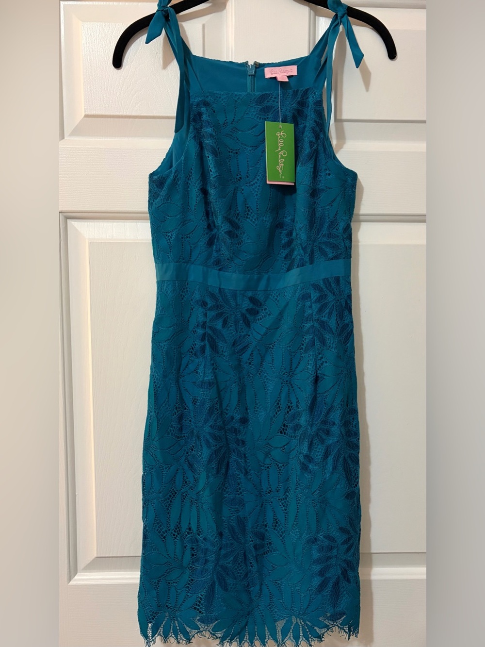 NWT Lilly Pulitzer Kayleigh Shift Dress in Tidal Wave Fern Gallery Lace
